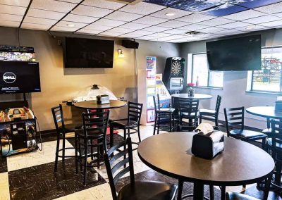 seating area at the bowl and brew in Annandale MN